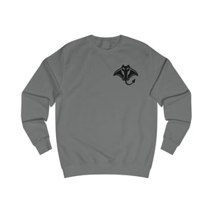 Manta Ray Devil Logo Sweatshirt — Minimalist Black Graphic Crewneck